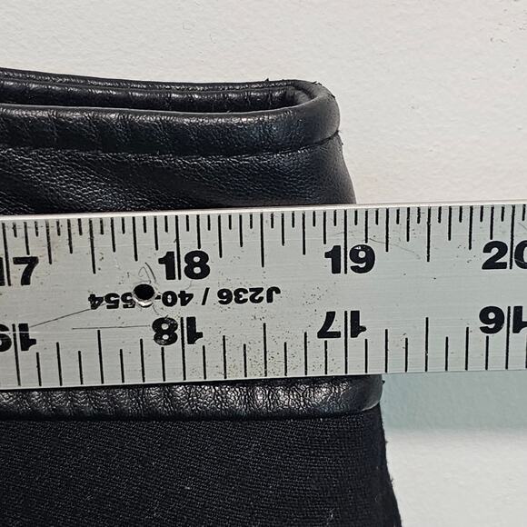 Tahari ASL Mini Skirt Women's 14W‎ Black Leather Studded  Detailed Plus Size - Picture 6 of 9